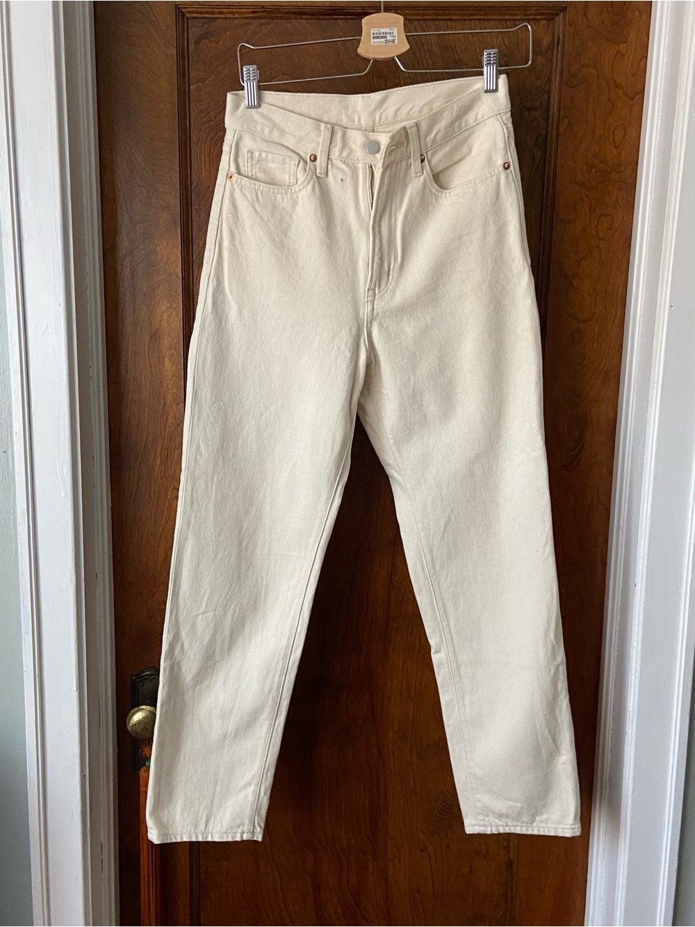 Muji Natural 100% Cotton Straight-leg Cropped Jeans Size 25